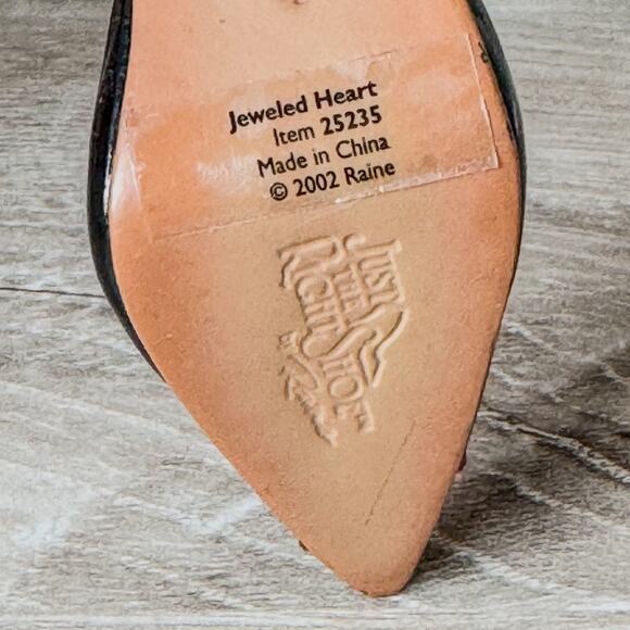 2002 Raine-Just The Right Shoe-Jeweled Heart-Item #25235-Miniature-Collectible - Picture 7 of 9